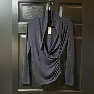 NEW Ann Taylor Faux Wrap Waist Top NWT